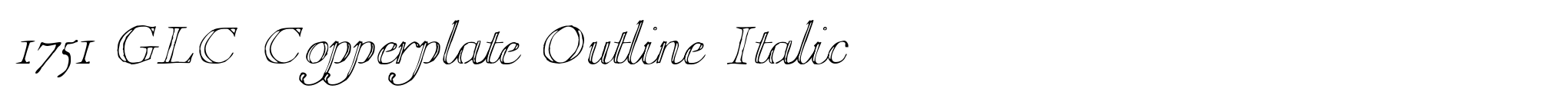1751 GLC Copperplate Outline Italic image